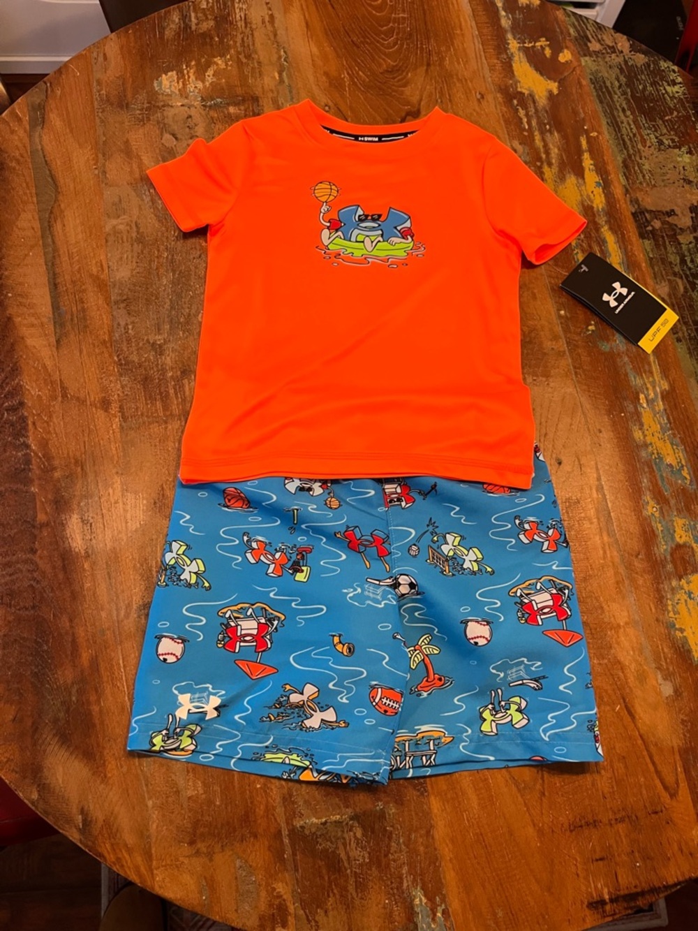 NWT Under Armour Toddler Swim Set